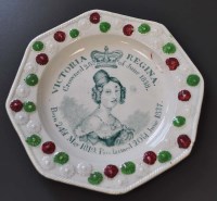 Lot 376 - An octagonal moulded child's plate for the...