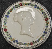 Lot 410 - A Pearlware plaque, with bust portrait of a...