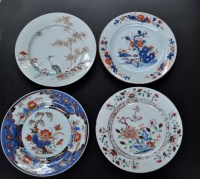 Lot 453 - Four Chinese export plates, 18th Century, 9in....