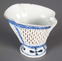 Lot 458 - An 18th Century blue and white export libation...