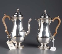 Lot 541 - A George VI coffee pot and matching milk jug,...