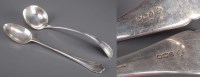 Lot 549 - A George V soup ladle and matching gravy spoon,...