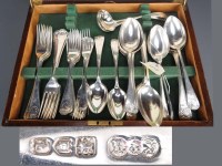 Lot 550 - A George V near complete flatware service for...