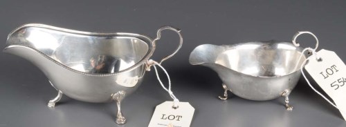 Lot 554 - An Edward VIII sauce boat, by C.W. Fletcher &...