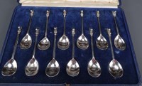 Lot 566 - Twelve George V coffee spoons, by various...