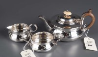 Lot 576 - A George V three-piece bachelor's tea service,...