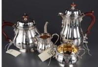 Lot 578 - A George VI four-piece tea service, by The...