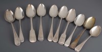 Lot 580 - Five early 19th Century tablespoons, by Thomas...