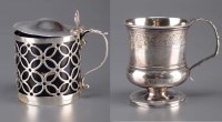 Lot 586 - A George IV christening mug, maker's mark...