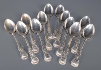 Lot 595 - Twelve Victorian teaspoons, by John Walton,...