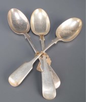 Lot 596 - Three Edwardian table spoons, by Huttons,...