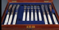 Lot 628 - Twelve Victorian fish knives and eleven...