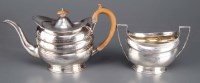 Lot 636 - A George III teapot and sugar bowl, by Ann...