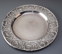 Lot 672 - A sterling silver wine coaster, by Theodore B....