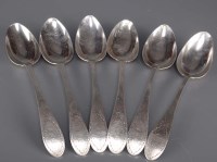 Lot 673 - Six Scandinavian tablespoons, late 18th/19th...