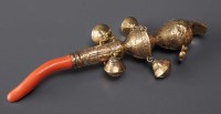 Lot 685 - A 19th Century gilt child's rattle of typical...