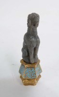 Lot 689 - A 19th Century carved hard stone, yellow metal...