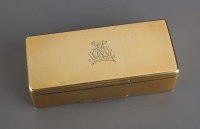 Lot 699 - A Victorian silver gilt vesta box, by Henry...