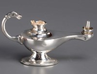 Lot 702 - A George V silver table lighter, by Asprey,...