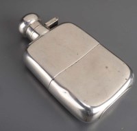 Lot 721 - A George V silver hip flask, by George Unite,...