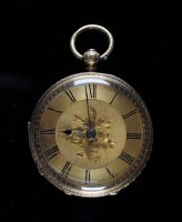 Lot 747 - A Victorian gentleman's 18ct. gold key wound,...