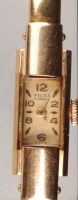 Lot 760 - Picas: a lady's 18ct. gold cased wristwatch,...