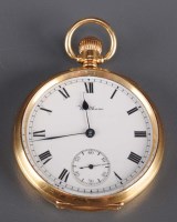 Lot 761 - A George V 18ct. gold cased gentleman's open...