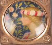 Lot 803 - A Pre Raphaelite style pendant, circa 1890,...
