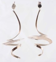 Lot 848 - Georg Jensen: a pair of silver earrings of...