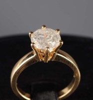 Lot 882 - A single stone diamond ring, the brilliant cut...