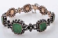 Lot 906 - An emerald and diamond bracelet, c.1840,...