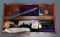 Lot 985 - A mahogany cased travelling surgeon's...