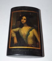 Lot 988 - A 19th Century painted lacquer cigar case,...