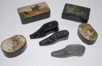 Lot 993 - A collection of snuff boxes, to include: two...