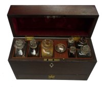 Lot 1016 - A small 19th Century mahogany apothecaries box,...