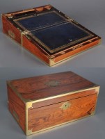 Lot 1029 - A 19th Century brass bound rosewood writing...