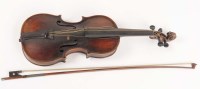 Lot 1050 - A mid 19th Century German violin, probably...