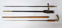 Lot 1068 - A late 19th/early 20th Century sword stick,...