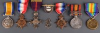 Lot 1087 - A group of Boer War and Great War medals and a...