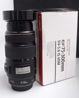 Lot 1145 - A Canon ES 75-300mm f4-5.6 IS USM zoom lens in...