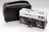 Lot 1161 - A Rollei 35 Compact 35mm camera in silver,...