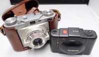 Lot 1162 - An Olympus XA II 35mm camera; and an Edixa...