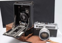 Lot 1180 - A Kanyo folding plate camera by William...