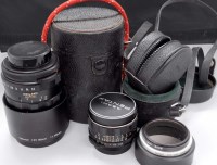 Lot 1203 - A Pentax Super-Takumar 35mm f3.5 lens; and a...