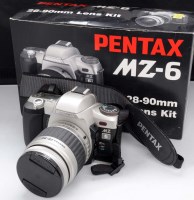 Lot 1204 - A Pentax MZ-6 auto focus SLR camera with...