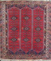 Lot 1239 - A late 20th Century Turkish rug, red and blue...