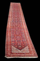 Lot 1258 - A mid 20th Century runner, decorated with...