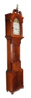 Lot 1267 - A Victorian mahogany and banded longcase clock,...