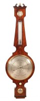 Lot 1287 - A mid 19th Century mahogany wheel barometer,...