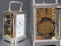 Lot 1290 - A modern Corniche style carriage clock, the...